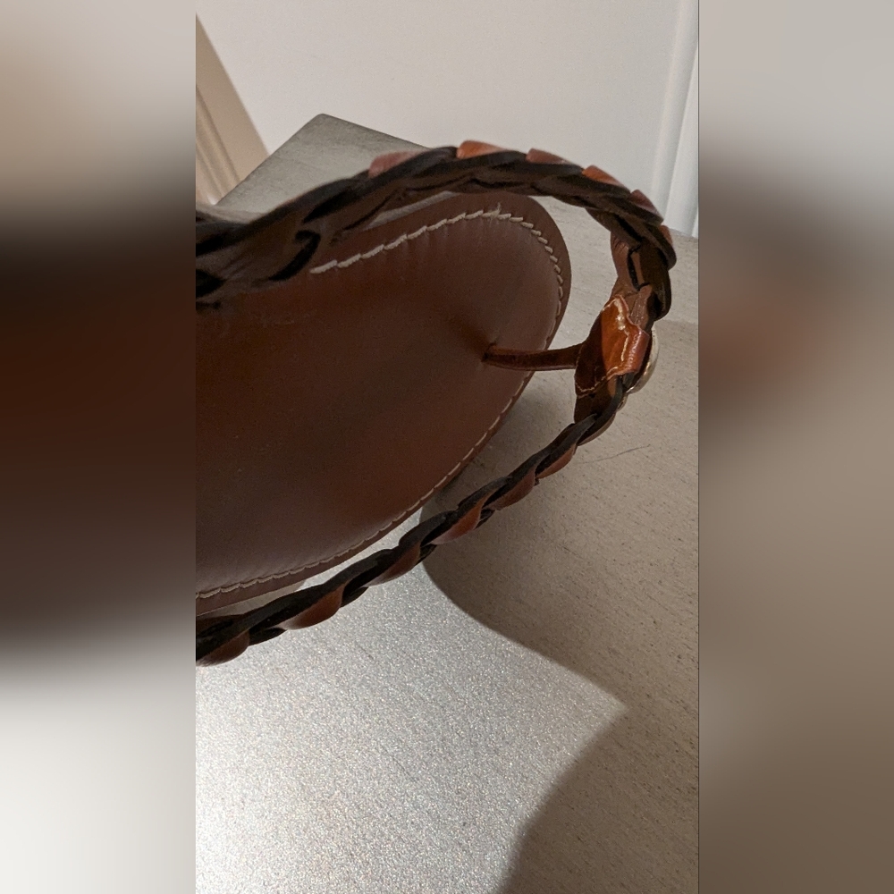 Brighton Tan Braided Sandals with Silver Detail - Picture 12 of 12